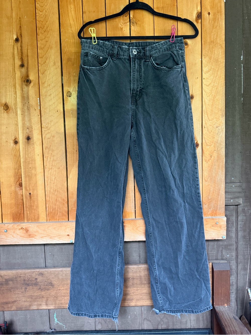 H&M Wide Ultra High Waisted Black Jeans